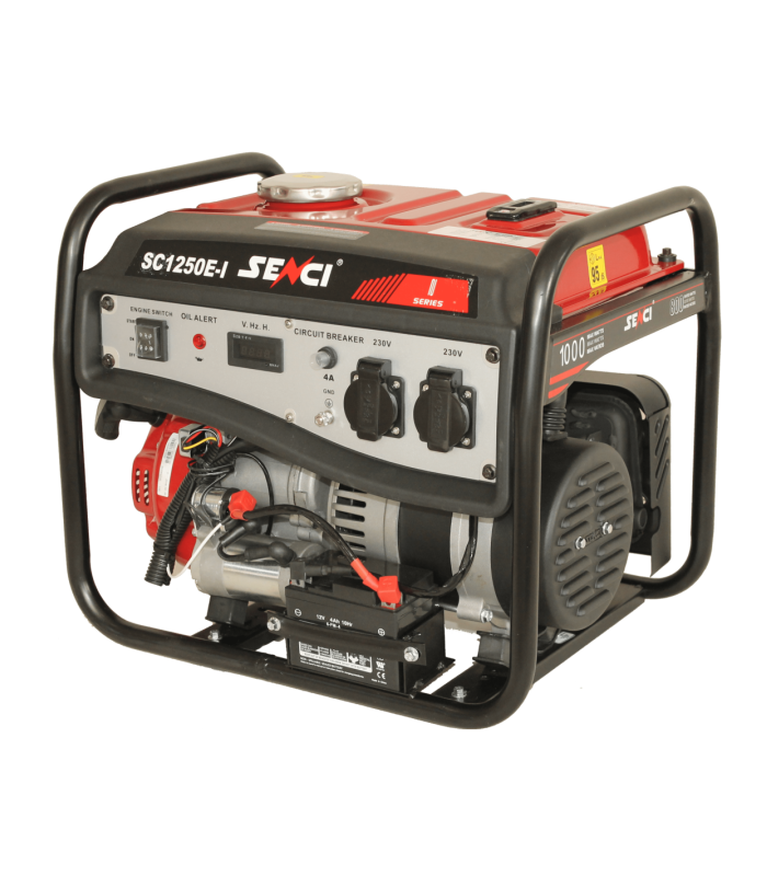 Generator de curent SENCI SC1250E-LITE putere maxima 1,0 kW 230V pornire electrica
