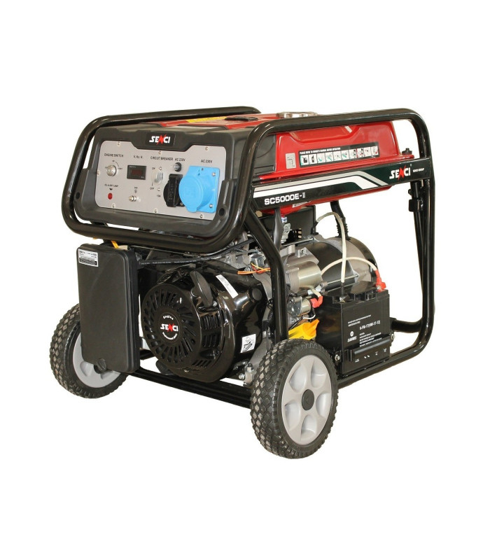 Generator de curent SENCI SC5000E TOP putere maxima 4,5 kW 230V pornire electrica si roti