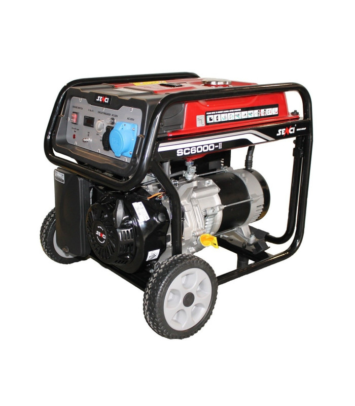 Generator de curent SENCI SC6000 TOP putere maxima 5,5 kW 230V include roti transport