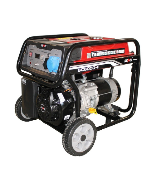 Generator de curent SENCI SC6000 TOP putere maxima 5,5 kW 230V include roti transport