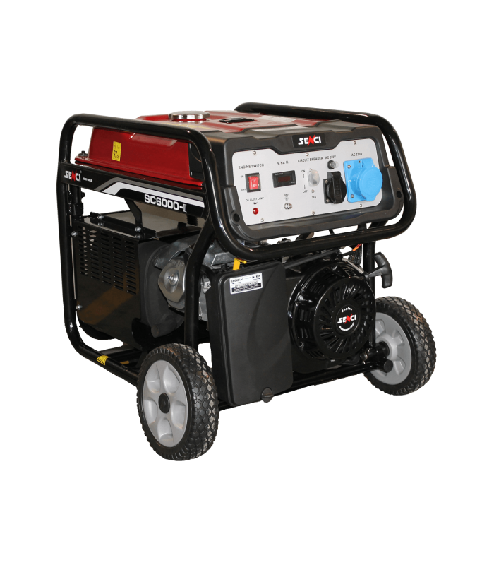 Generator de curent SENCI SC6000E TOP putere maxima 5,5 kW 230V pornire electrica si roti