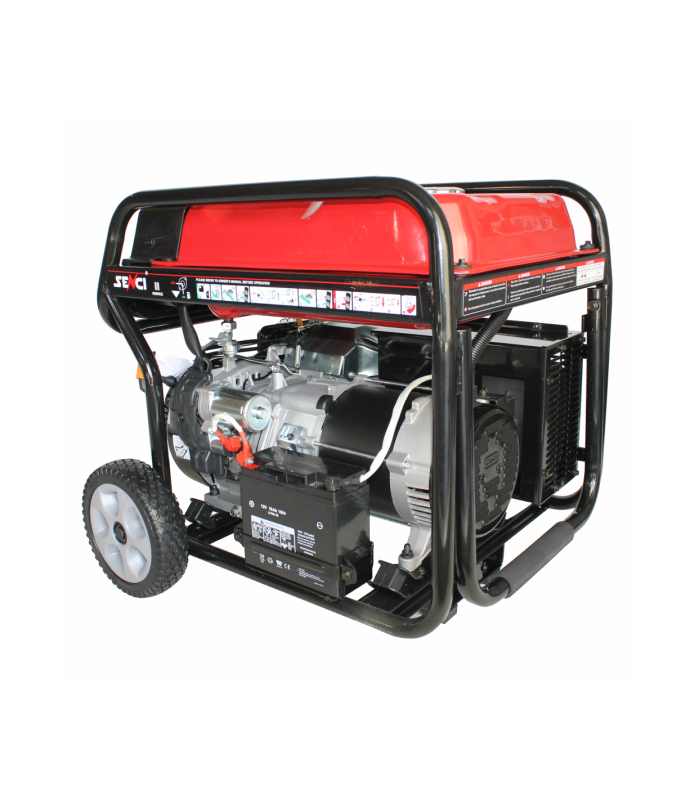 Generator de curent SENCI SC6000E TOP putere maxima 5,5 kW 230V pornire electrica si roti