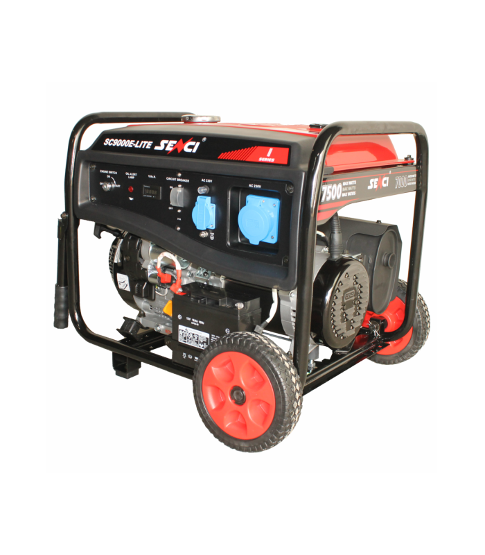 Generator de curent SENCI SC9000E-LITE putere maxima 7,5 KW 230V pornire electrica si roti