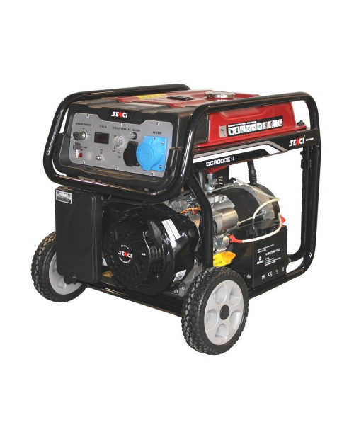Generator de curent SENCI SC8000E TOP putere maxima 7,0 kW 230V pornire electrica si roti