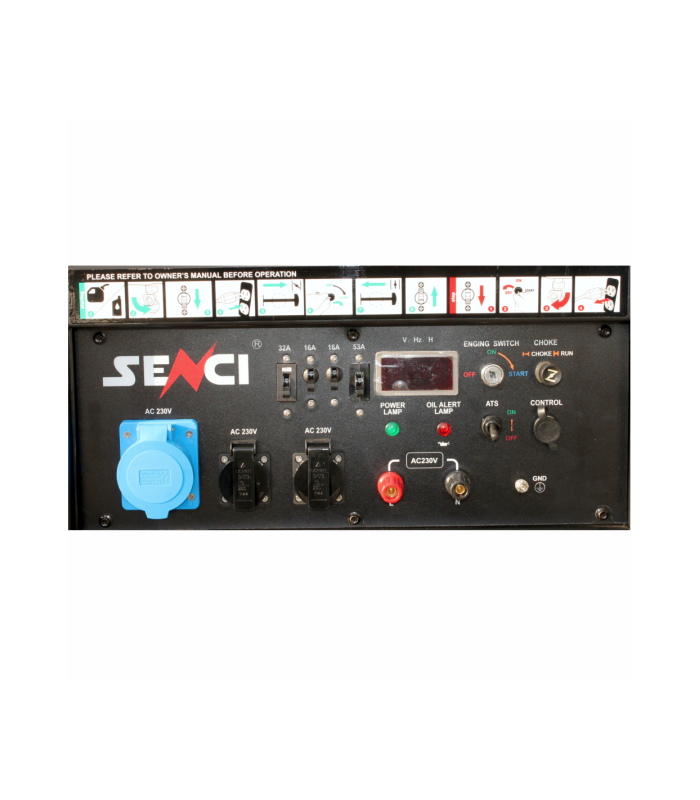 Generator de curent SENCI SC15000 EVO putere maxima 13k W 230V pornire electrica