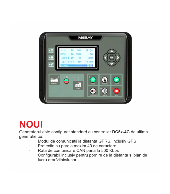 Generator insonorizat SENCI SCDE19i-YS putere maxima 19 kVA 400V ATS inclus