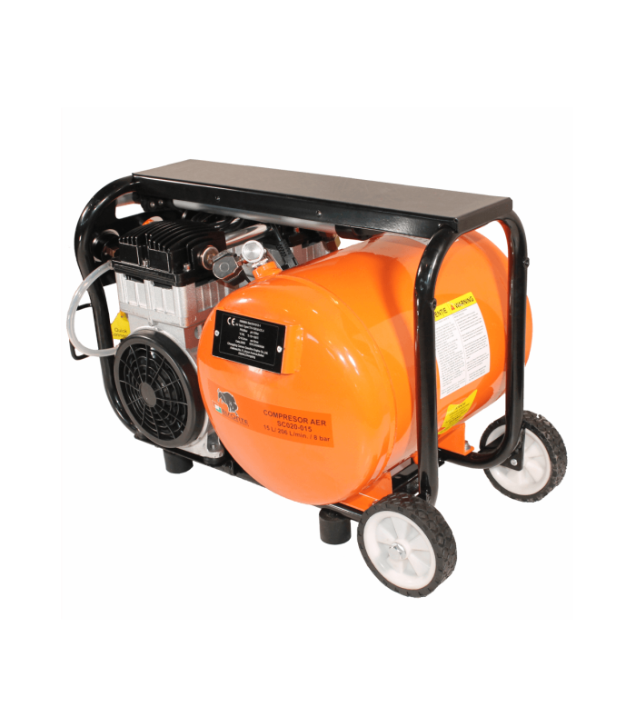 Compresor de aer cu piston BISONTE SC020-015, 8 bar, 15l