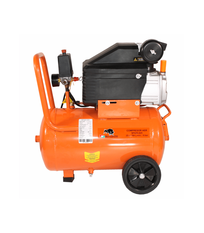 Compresor de aer cu piston BISONTE SF020-025, 8 bar, 25l