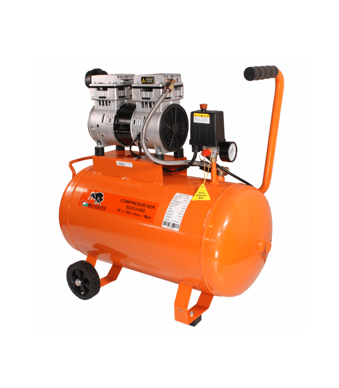 Compresor de aer cu piston BISONTE SC012-50, 8bar, 50l