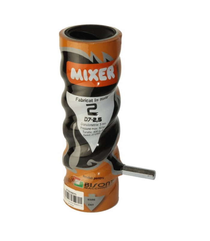 Stator MIXER 2, drept cu pin blocaj D7-2.5, pentru masini de tencuit BISONTE