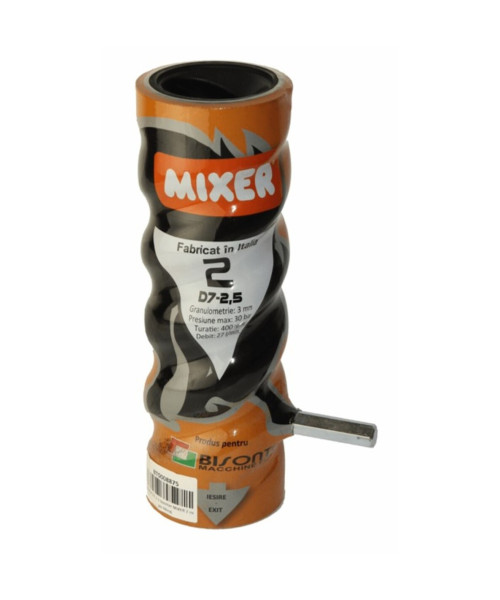 Stator MIXER 2, drept cu pin blocaj D7-2.5, pentru masini de tencuit BISONTE